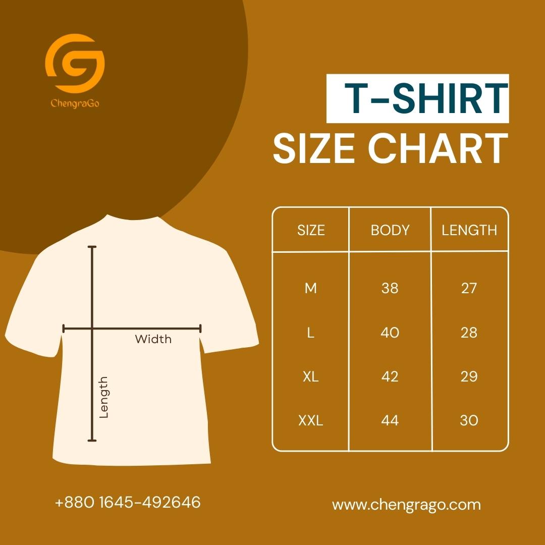 Dark Teal Modern T-Shirt Size Chart Instagram Post-1